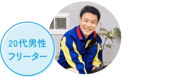20代男性フリーター